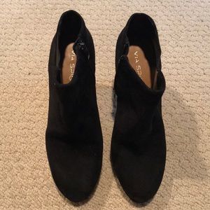 Via spiga black suede bootie size 9